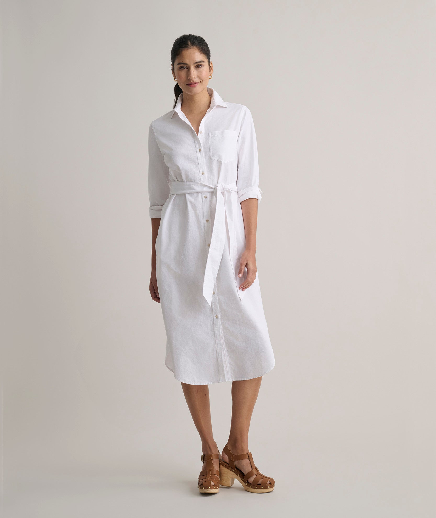 Cotton Oxford Relaxed Bailey Shirt Dress