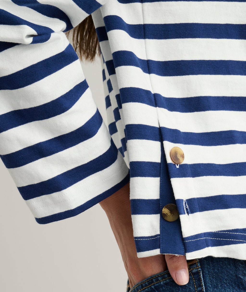 Cotton Jersey Mille Stripe Tee