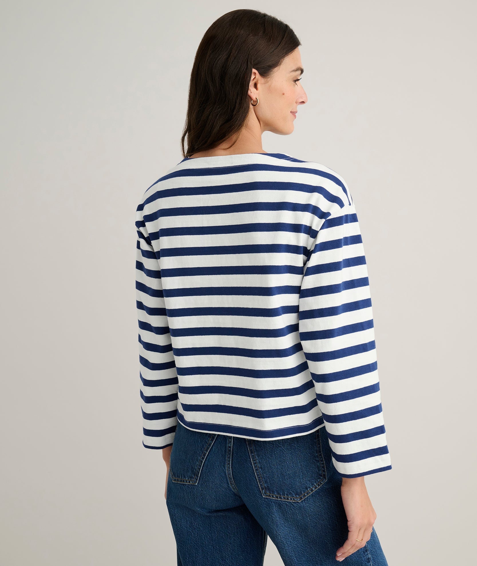 Cotton Jersey Mille Stripe Tee